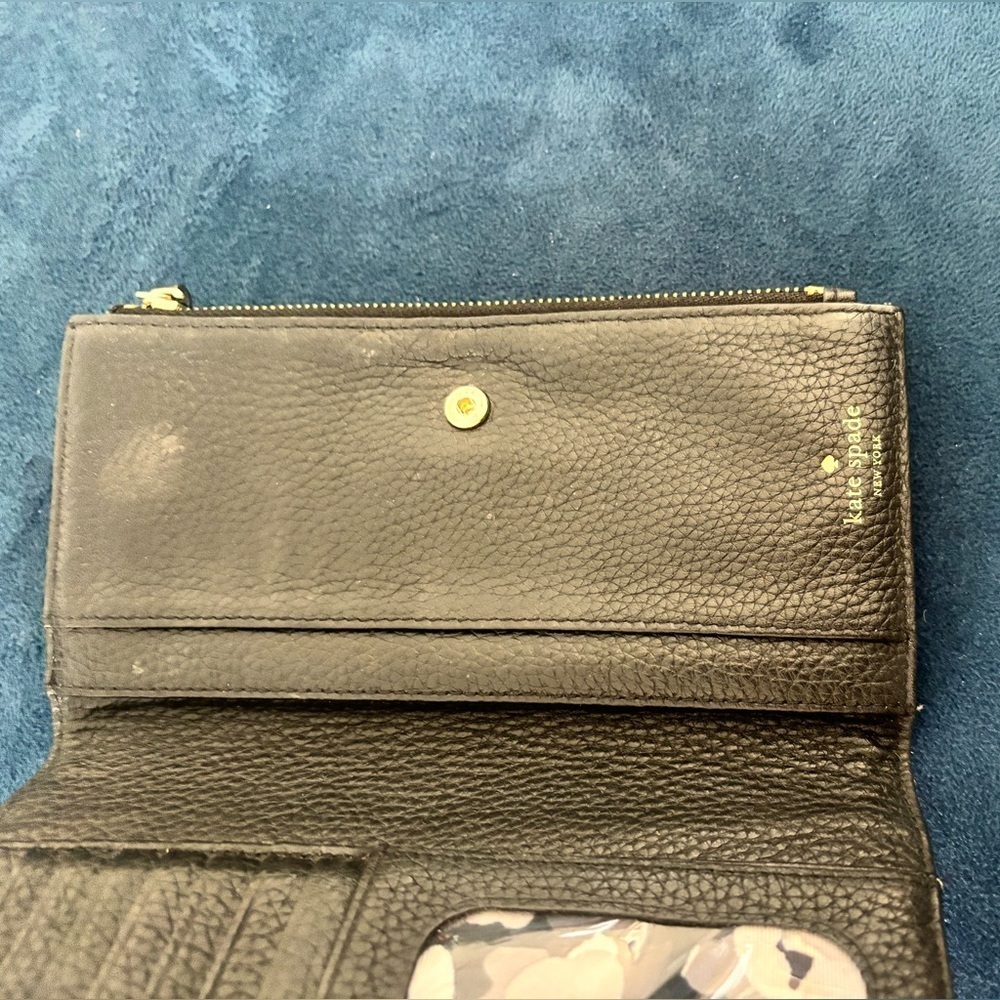 Kate Spade Black Leather Wallet Clutch - Picture 12 of 14